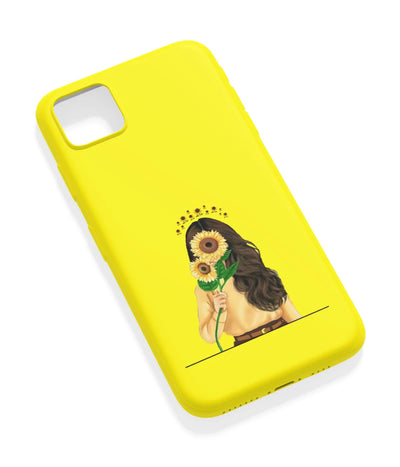 An angled view of a soft silicone case featuring a vibrant design.