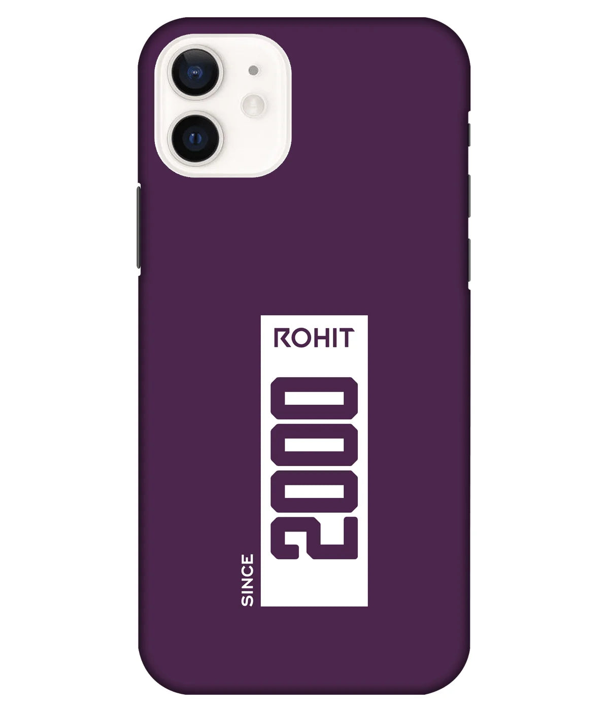 A product shot of a slim hard case with a customizable name.