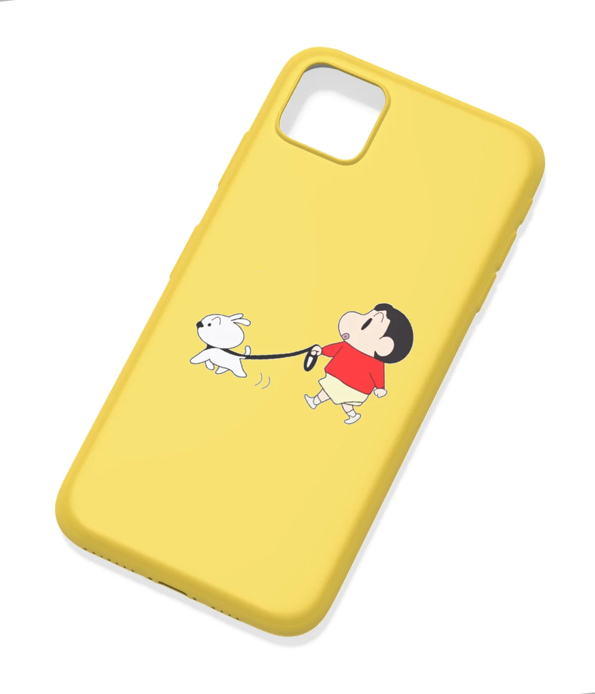 An angled view of a soft silicone case featuring a colorful design.