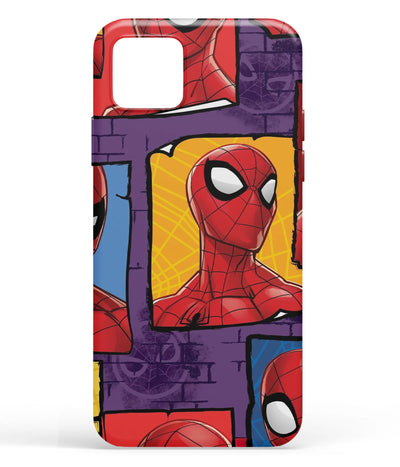 A front-on view of soft silicone phone case with a colorful design.
