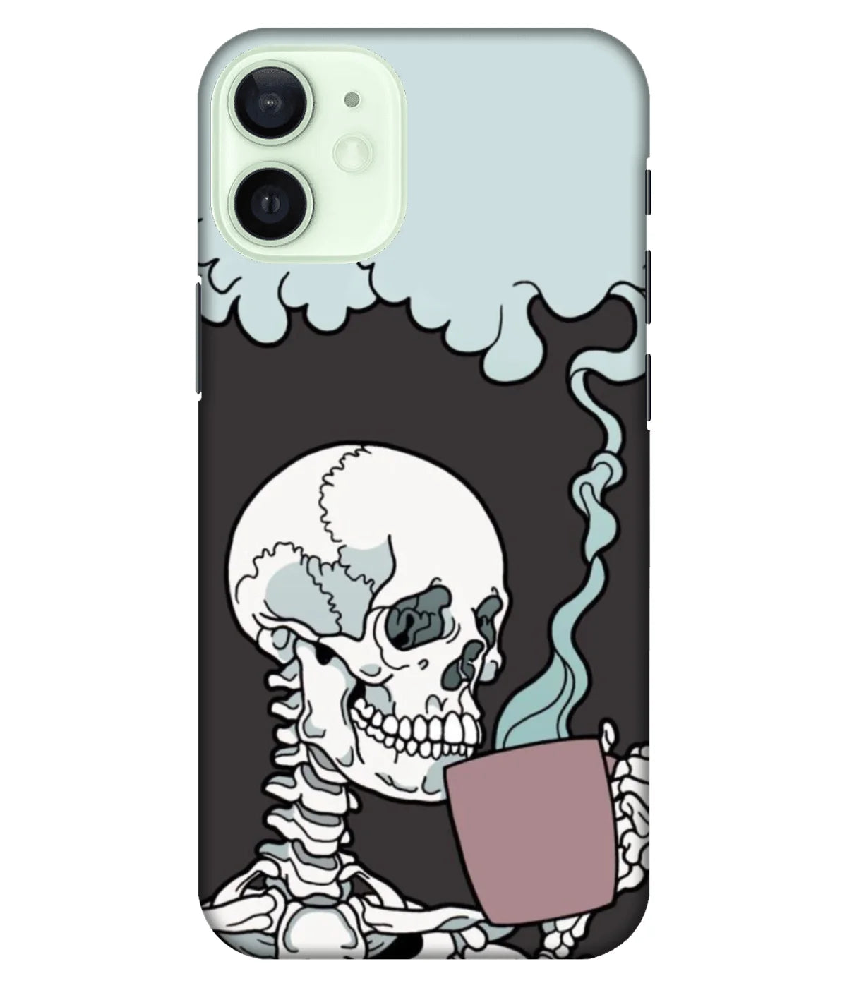 A product shot of a slim hard case with a colorful design.