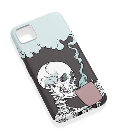 An angled view of a soft silicone case featuring a vibrant design.