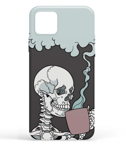 A front-on view of soft silicone phone case with a colorful design.