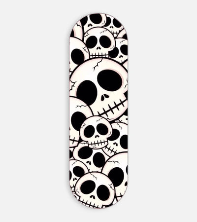 Mobile phone grip slider with a colorful design on a white background