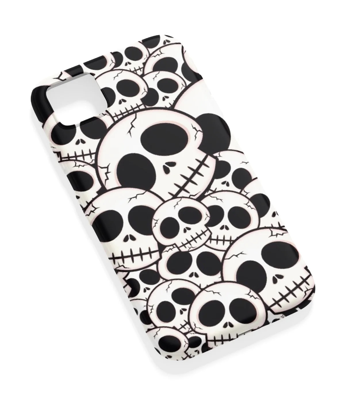 An angled view of a soft silicone case featuring a vibrant design.