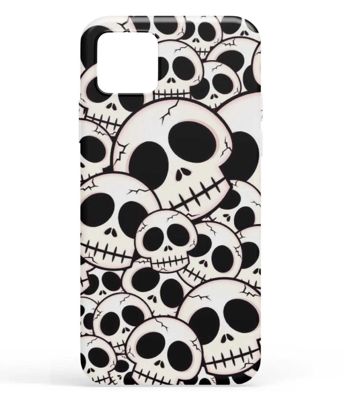 A front-on view of soft silicone phone case with a colorful design.