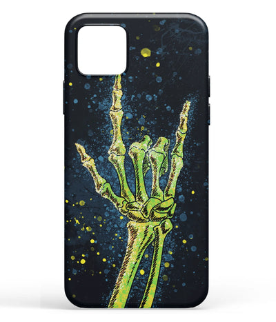 A front-on view of soft silicone phone case with a colorful design.