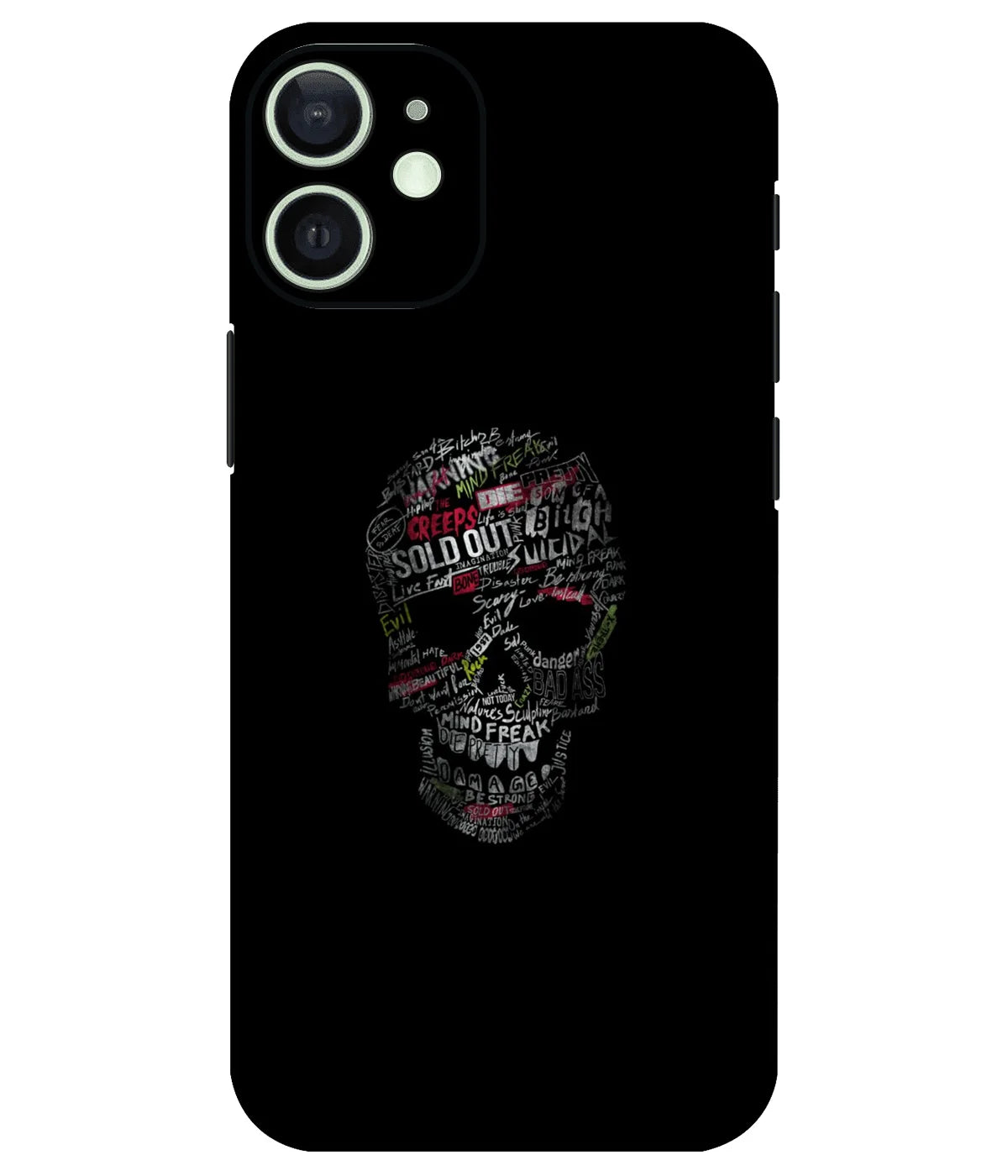Image of a phone case featuring a mobile skin with a graphic design.