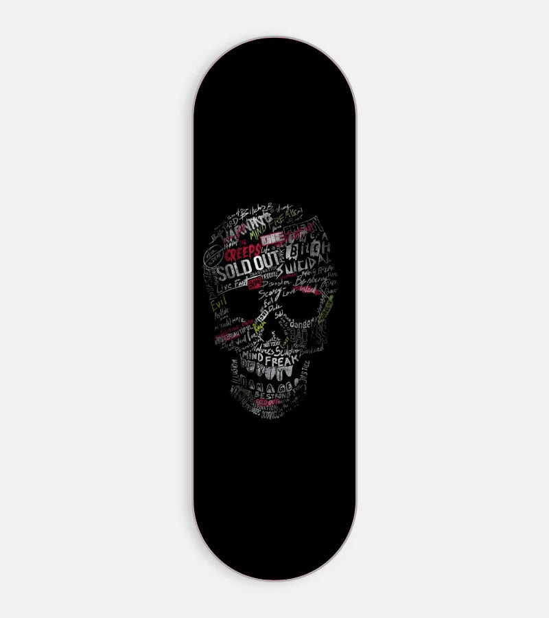 Skull Wordart Phone Grip Slider
