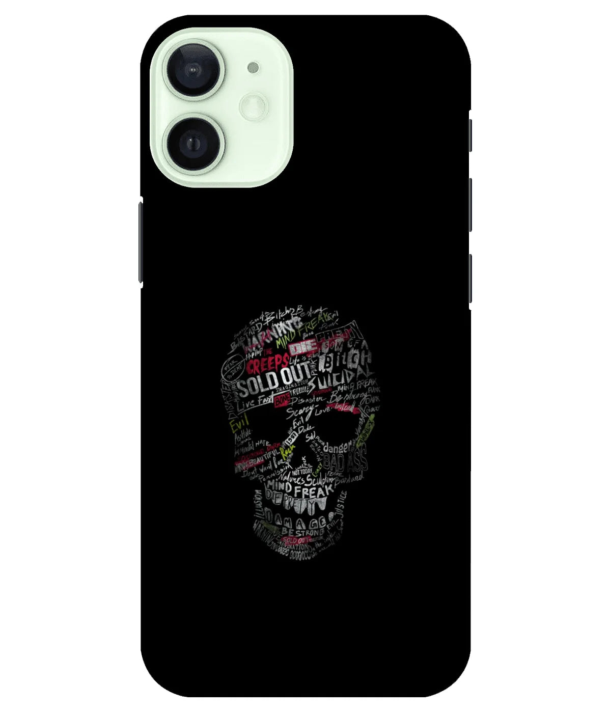 A product shot of a slim hard case with a colorful design.