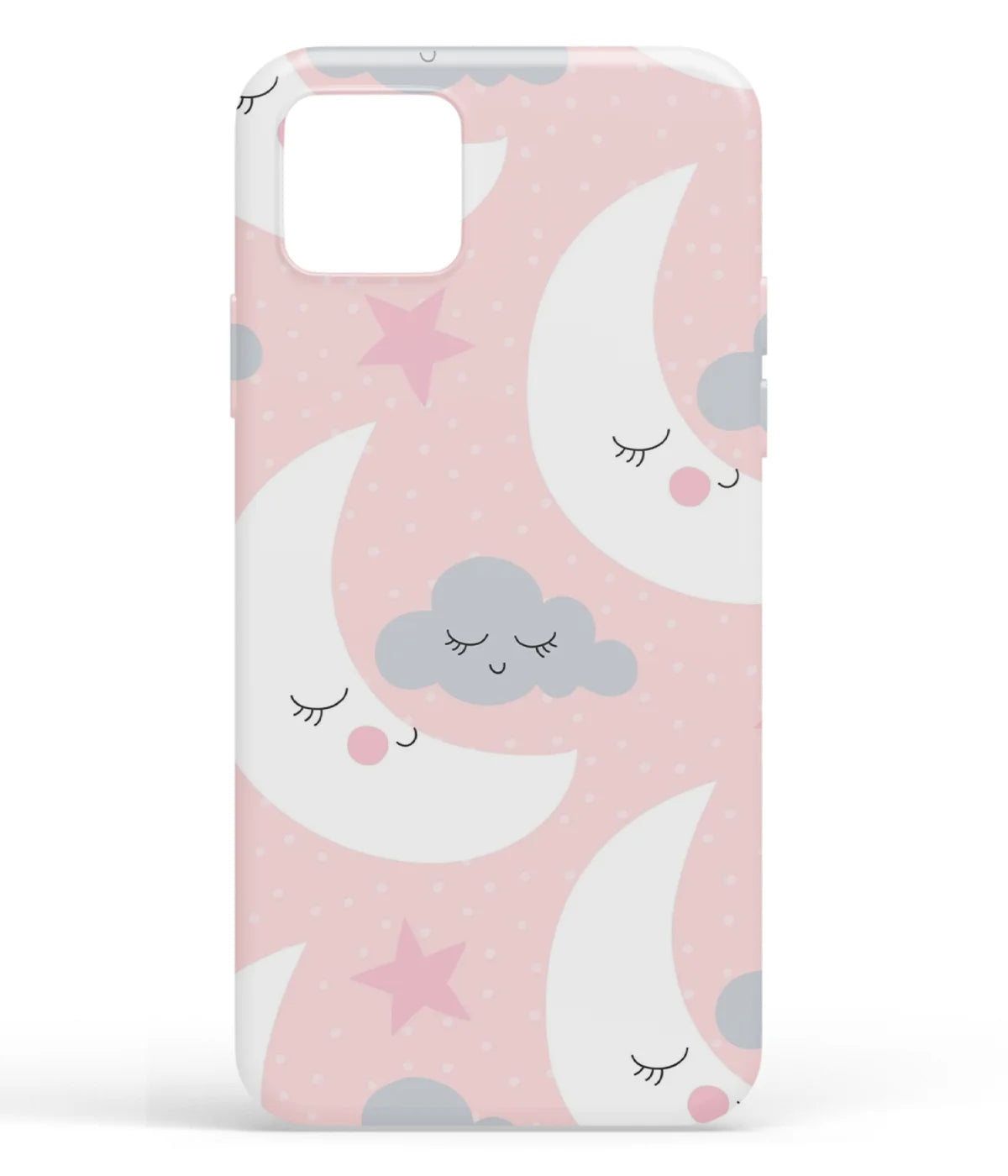 A front-on view of soft silicone phone case with a colorful design.