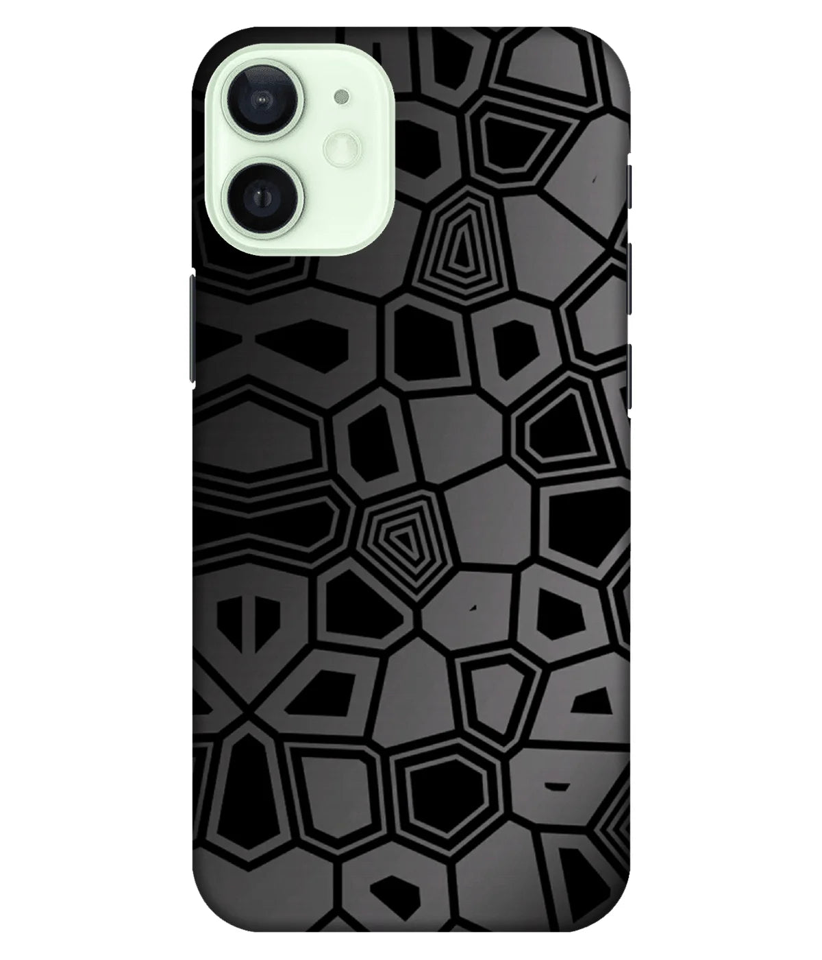 A product shot of a slim hard case with a colorful design.