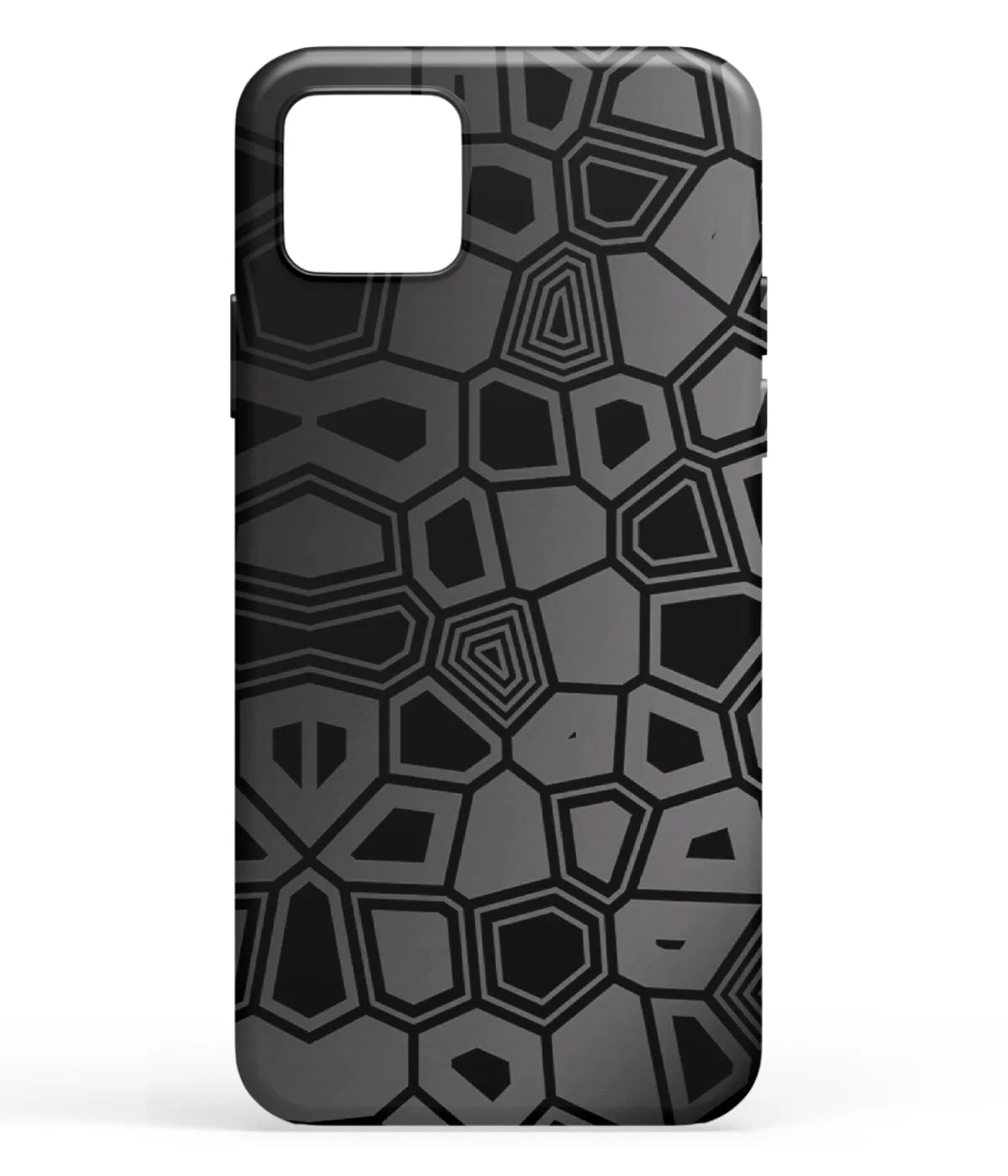 A front-on view of soft silicone phone case with a colorful design.
