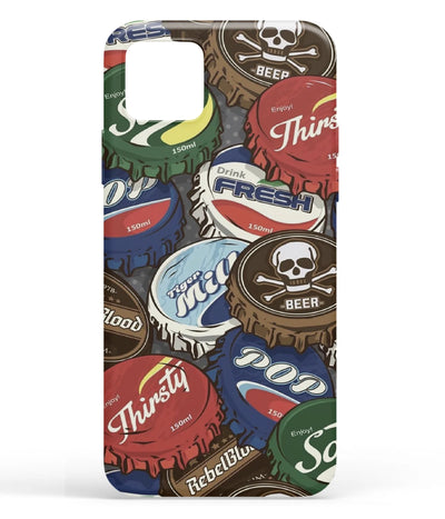 A front-on view of soft silicone phone case with a colorful design.