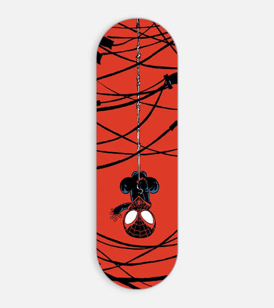 Mobile phone grip slider with a colorful design on a white background