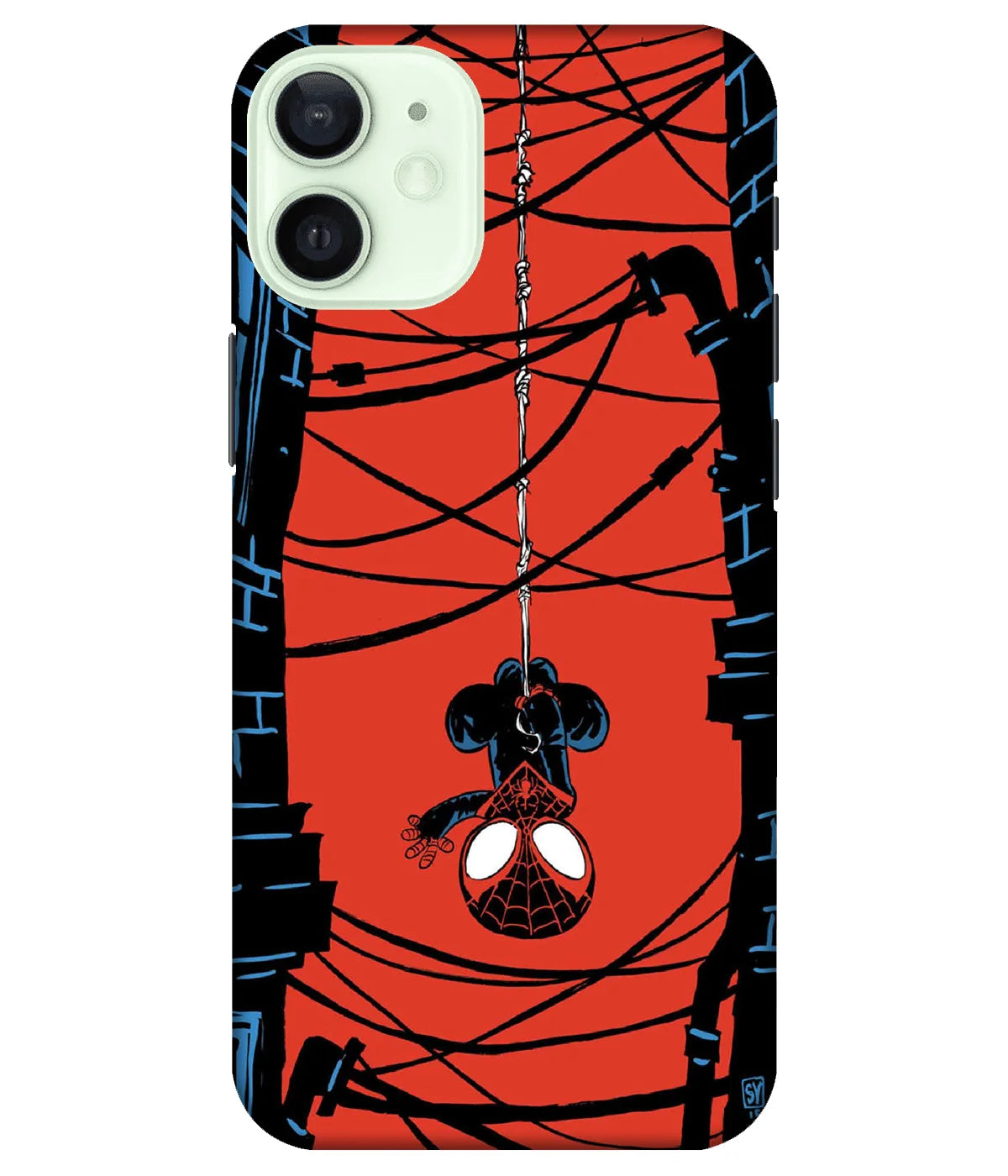 A product shot of a slim hard case with a colorful design.