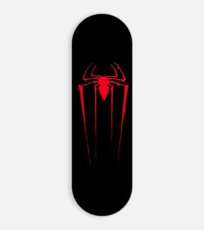 Mobile phone grip slider with a colorful design on a white background