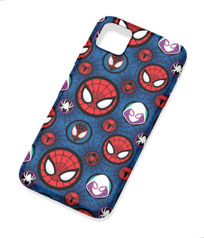 An angled view of a soft silicone case featuring a colorful design.