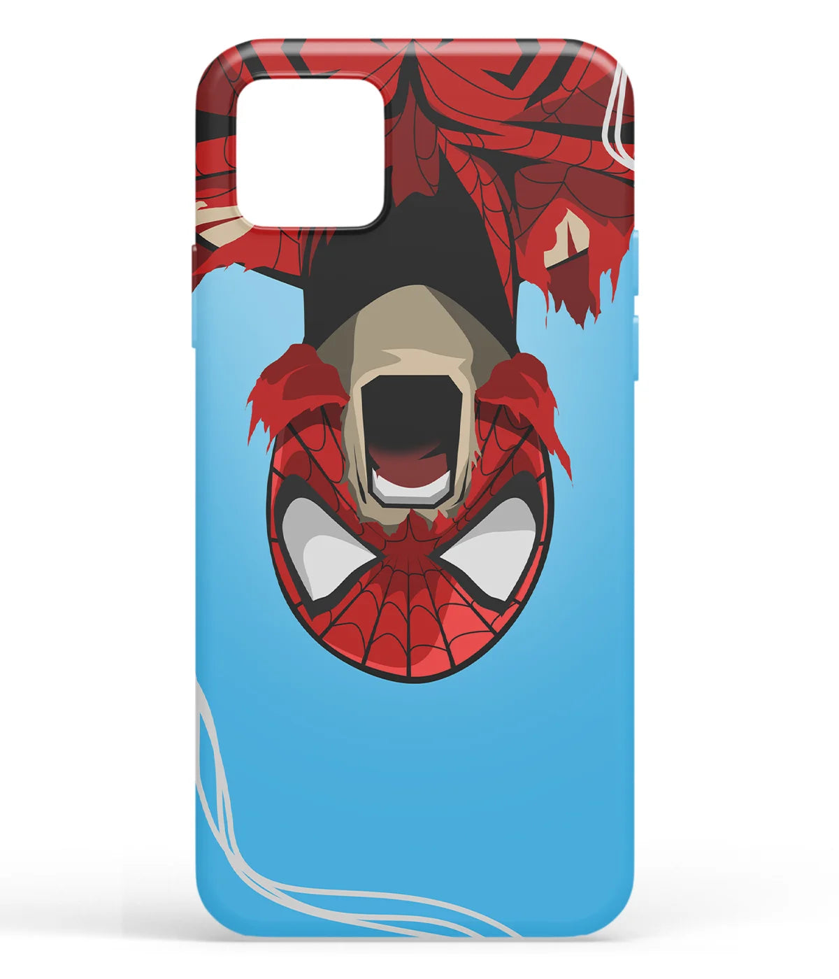 A front-on view of soft silicone phone case with a colorful design.