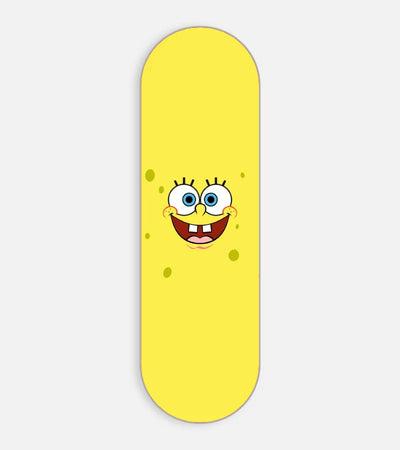 Mobile phone grip slider with a colorful design on a white background