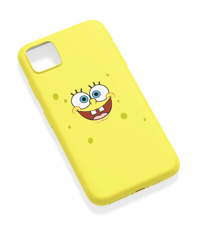 An angled view of a soft silicone case featuring a vibrant design.