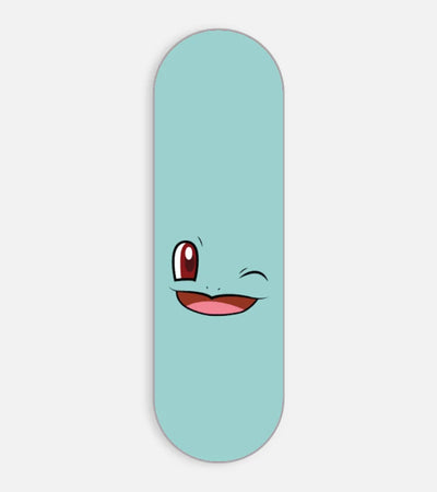 Mobile phone grip slider with a colorful design on a white background