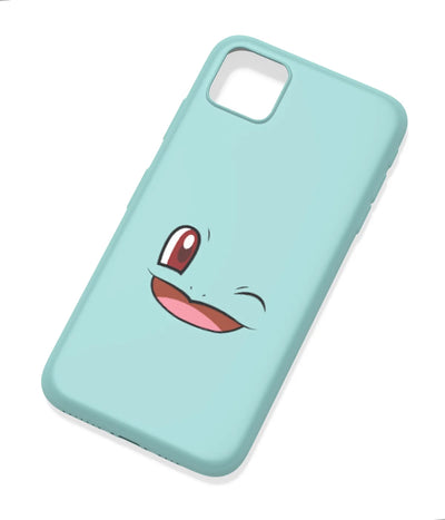 An angled view of a soft silicone case featuring a colorful design.