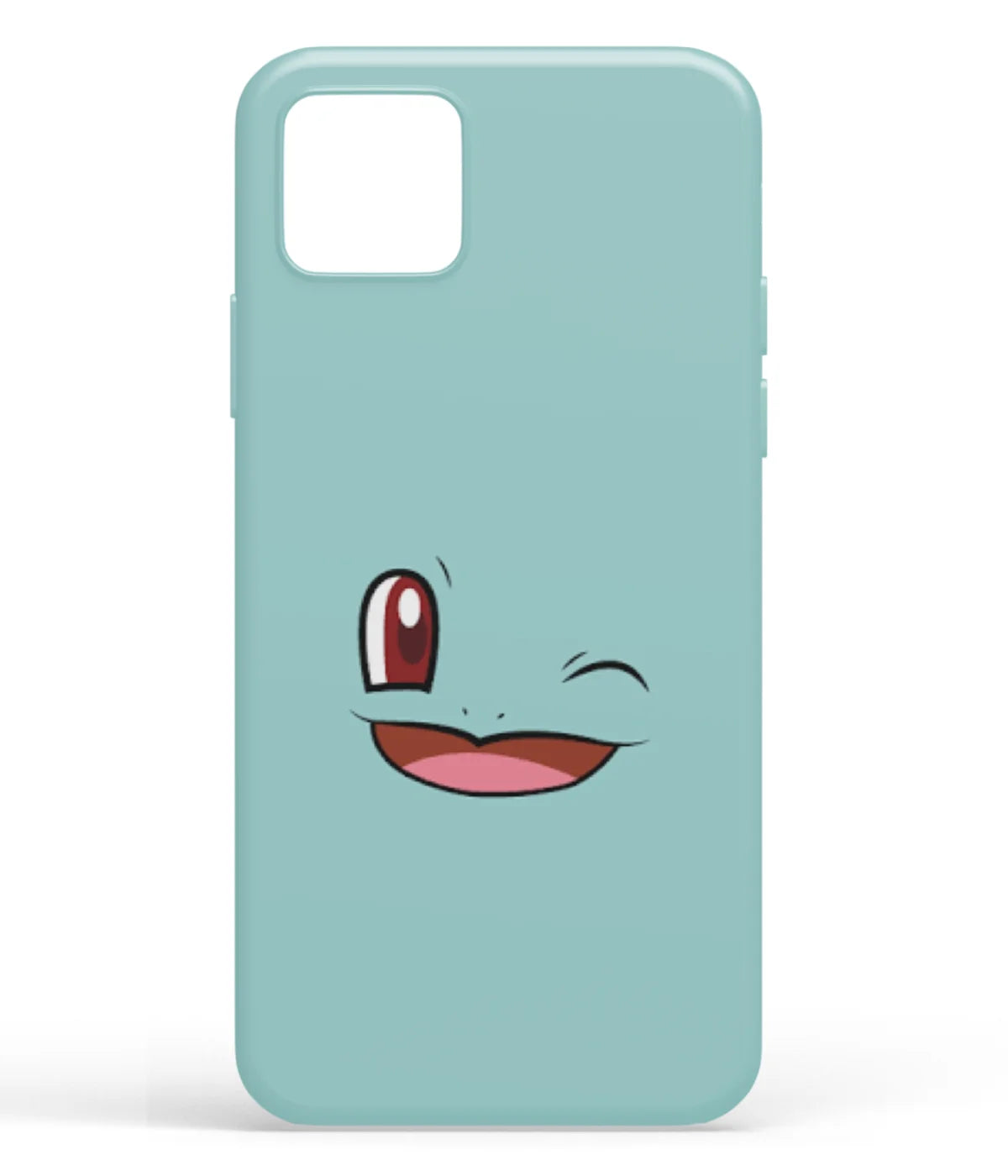 A front-on view of soft silicone phone case with a colorful design.