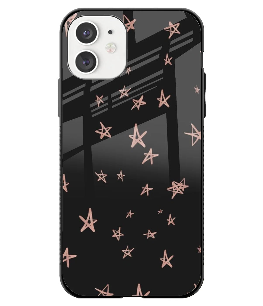 Star Pattern Black Glass Case
