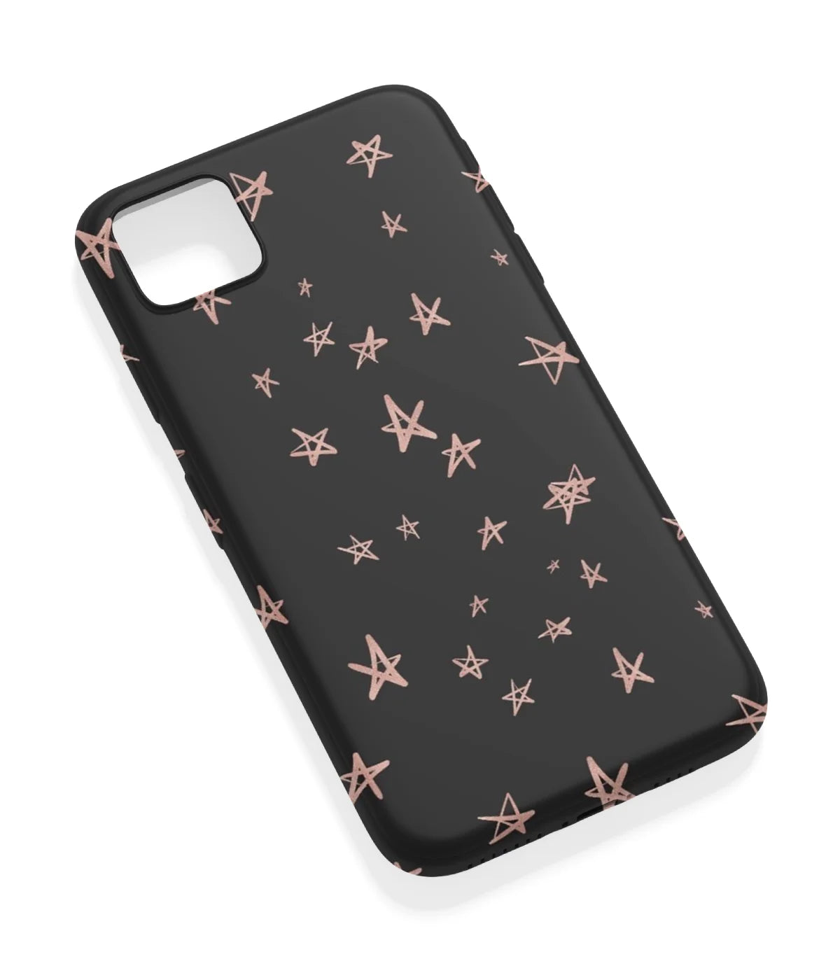 An angled view of a soft silicone case featuring a vibrant design.
