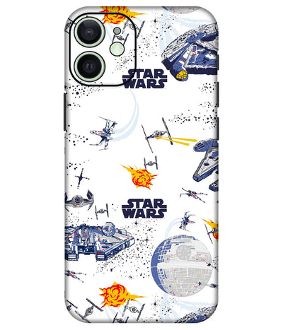Image of a phone case featuring a mobile skin with a graphic design.