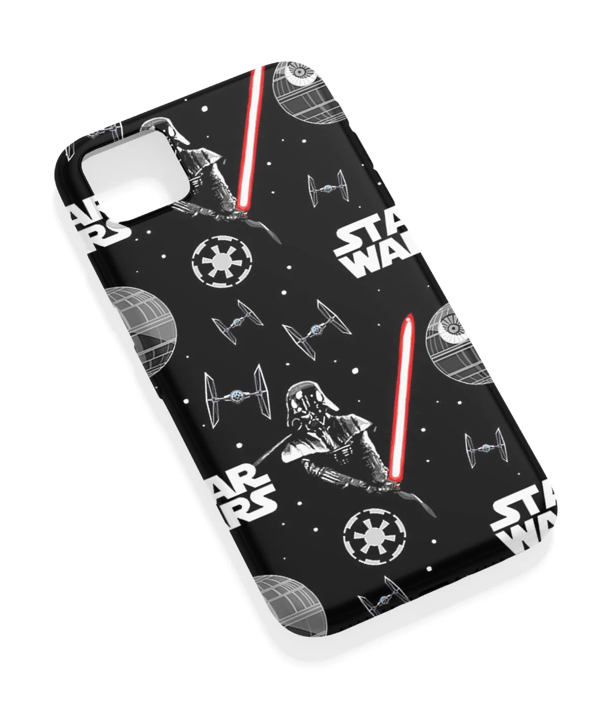 An angled view of a soft silicone case featuring a vibrant design.