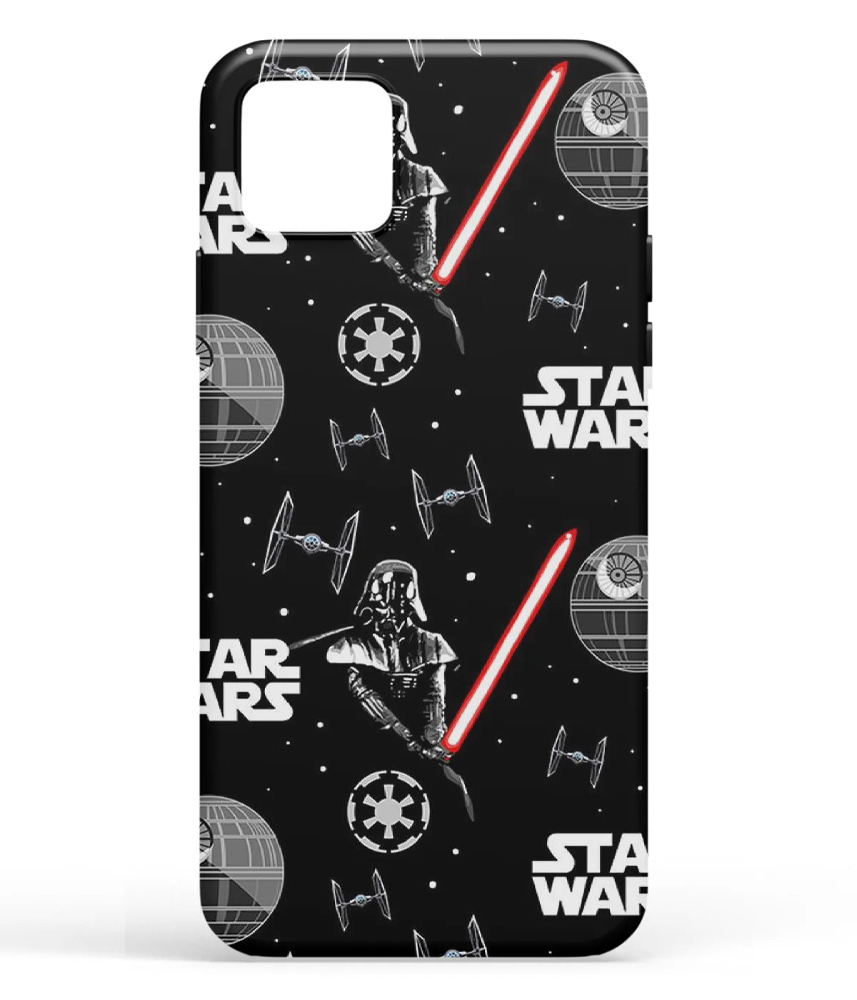 A front-on view of soft silicone phone case with a colorful design.