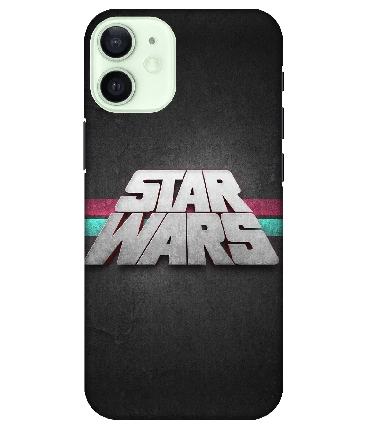 A product shot of a slim hard case with a colorful design.