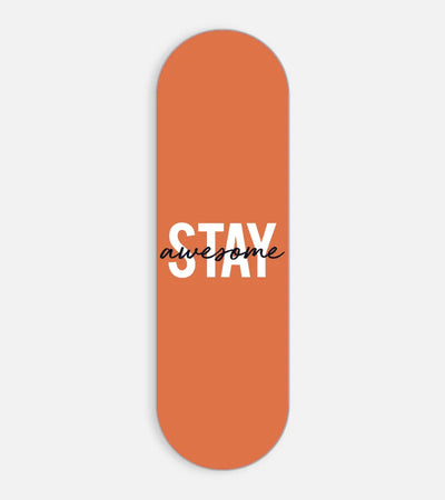 Mobile phone grip slider with a colorful design on a white background