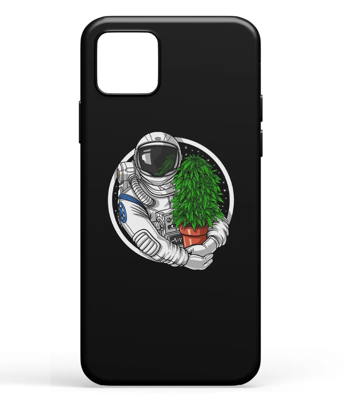 A front-on view of soft silicone phone case with a colorful design.
