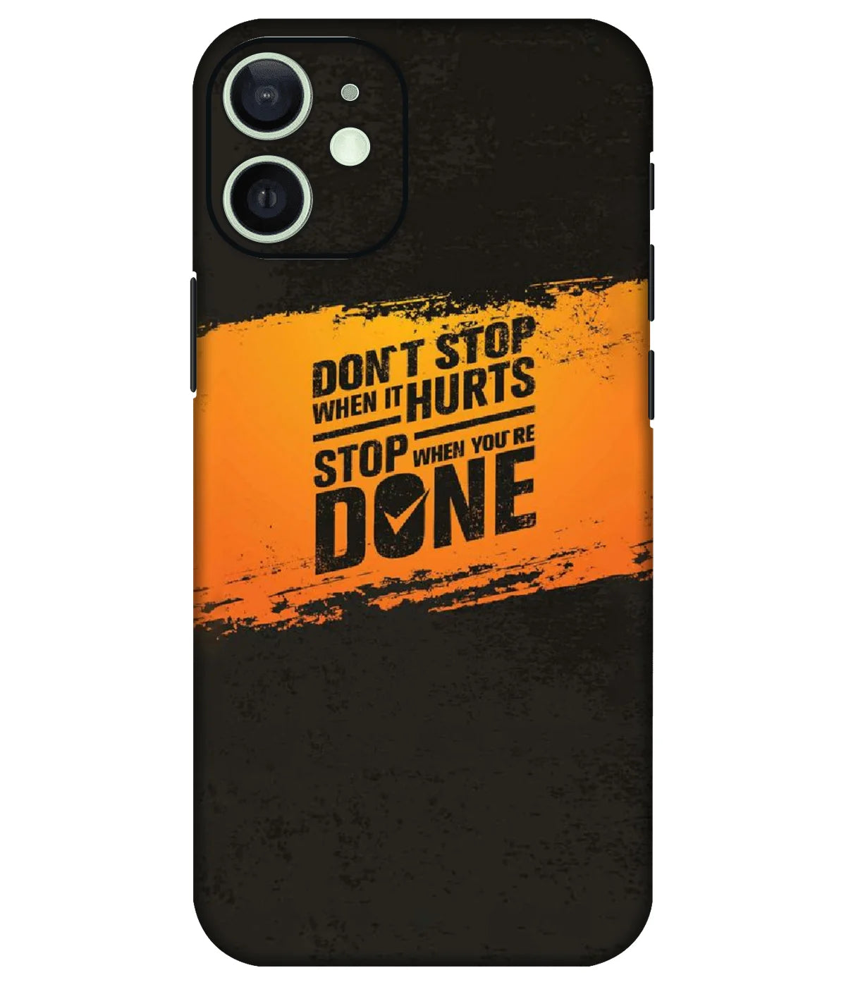 Image of a phone case featuring a mobile skin with a graphic design.