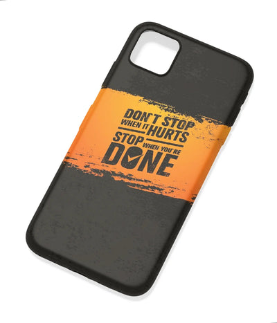 An angled view of a soft silicone case featuring a colorful design.