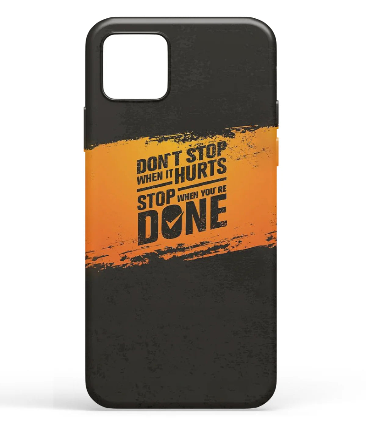 A front-on view of soft silicone phone case with a colorful design.
