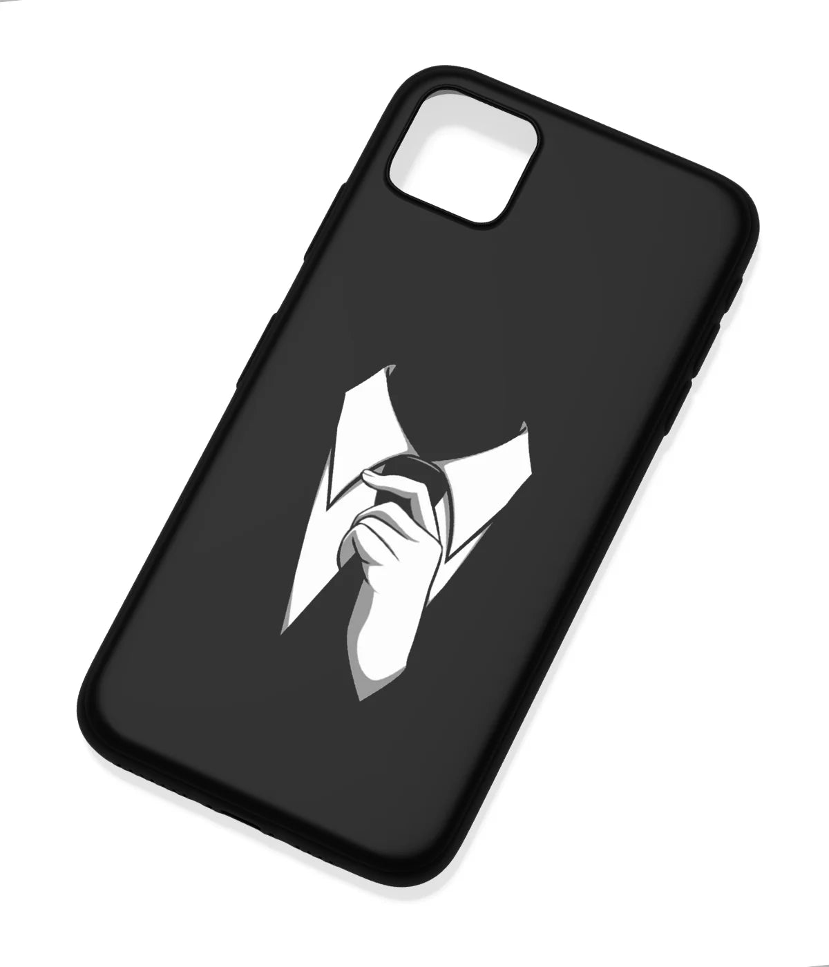An angled view of a soft silicone case featuring a colorful design.