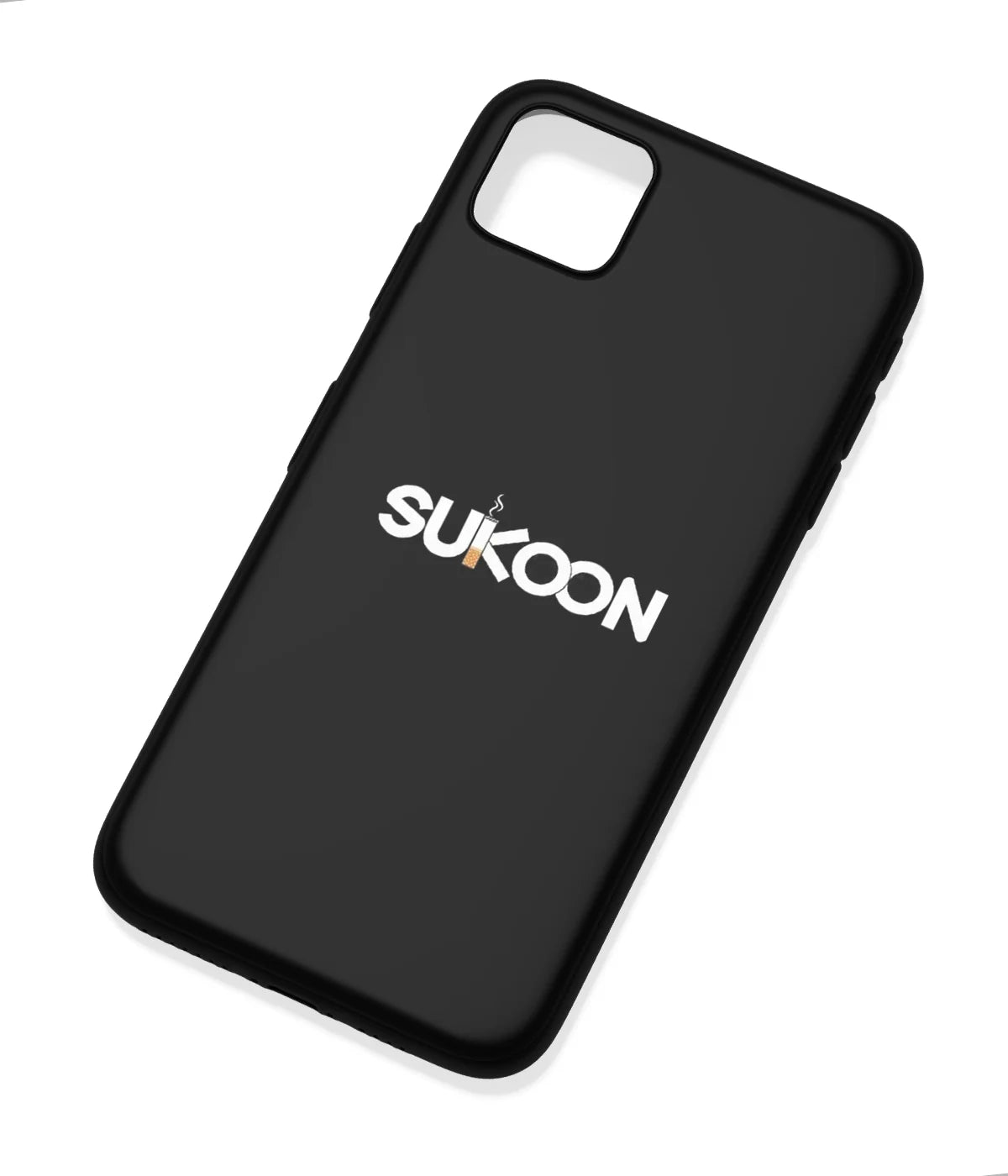 An angled view of a soft silicone case featuring a colorful design.