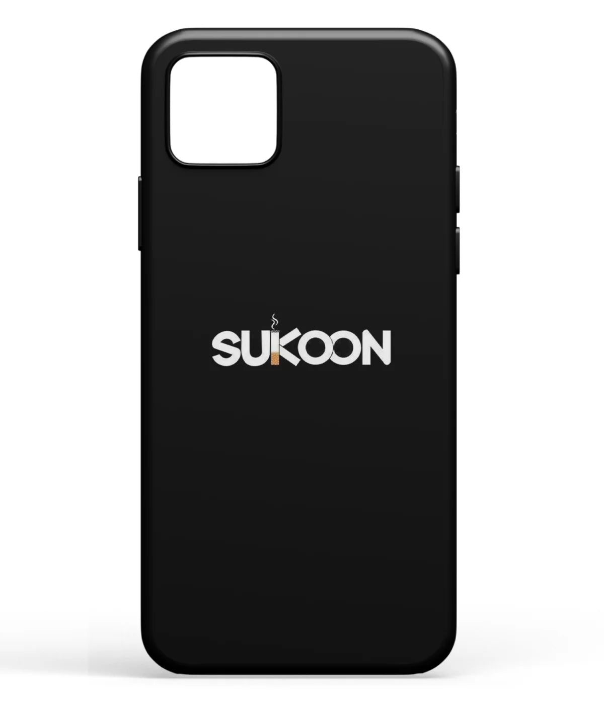 A front-on view of soft silicone phone case with a colorful design.