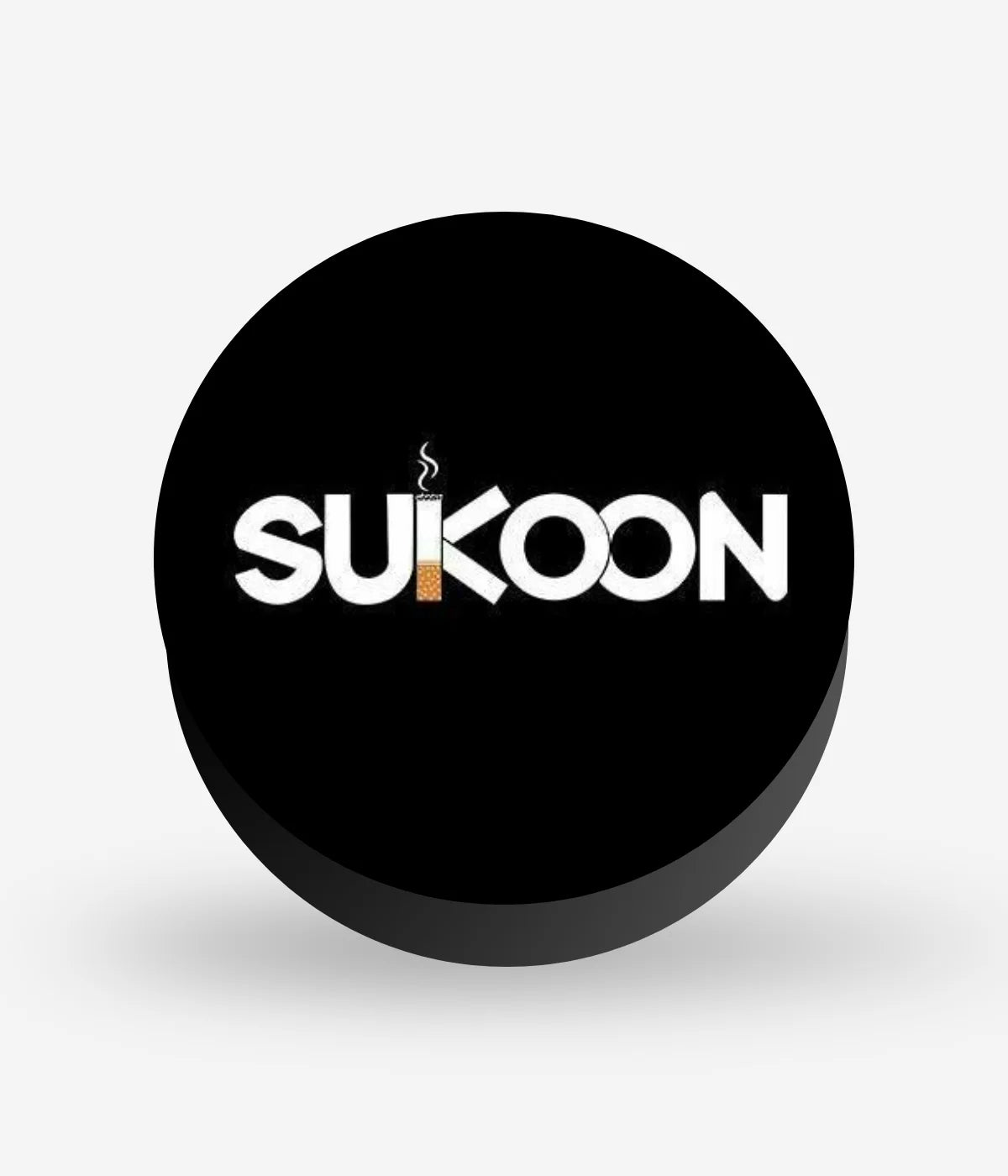 Mobile phone grip with a colorful design on a white background