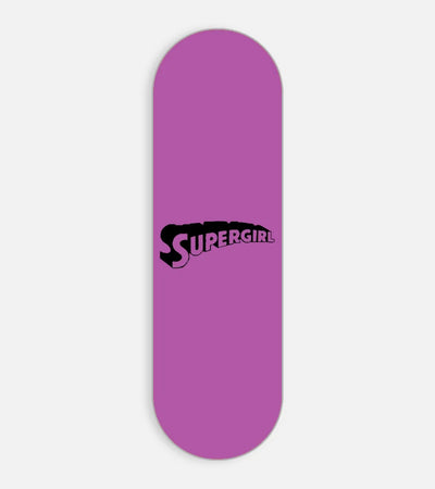 Mobile phone grip slider with a colorful design on a white background