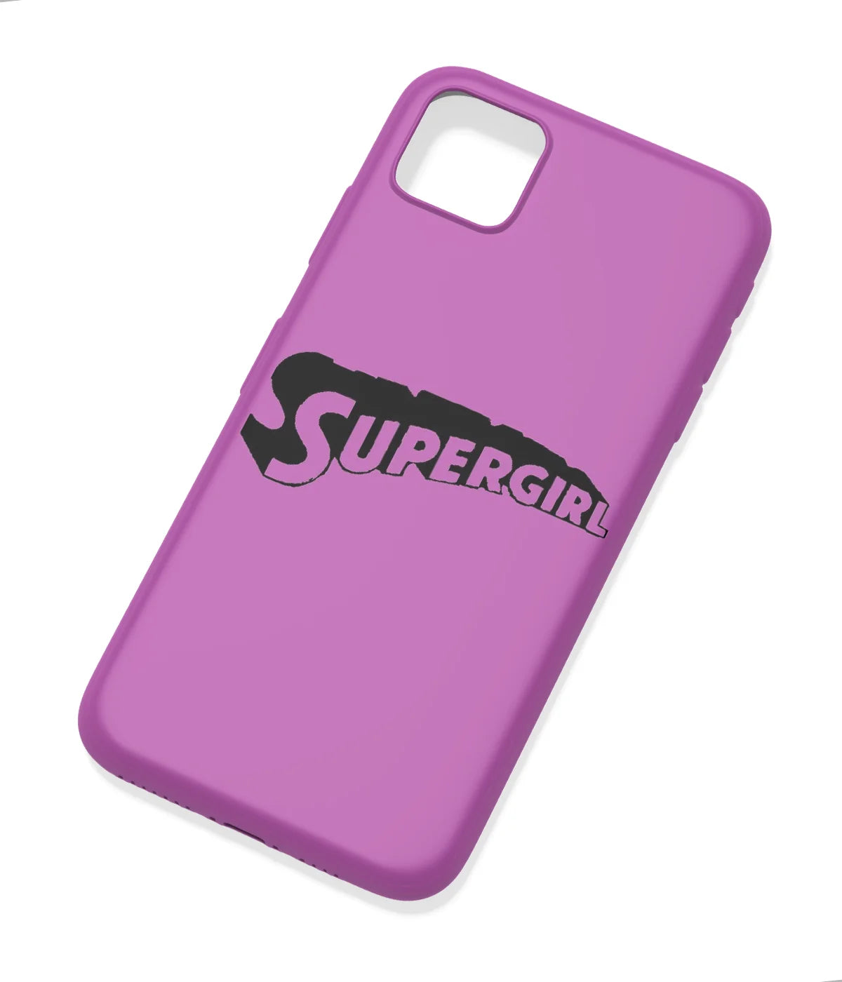 An angled view of a soft silicone case featuring a colorful design.