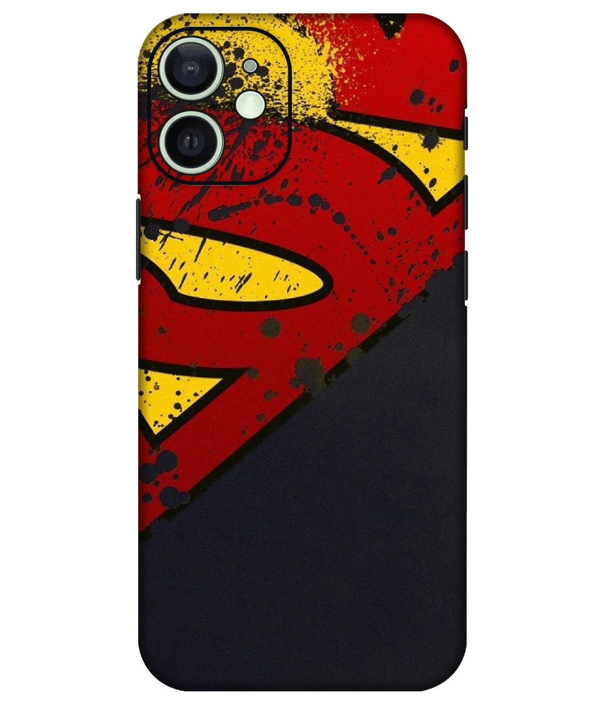 Image of a phone case featuring a mobile skin with a graphic design.