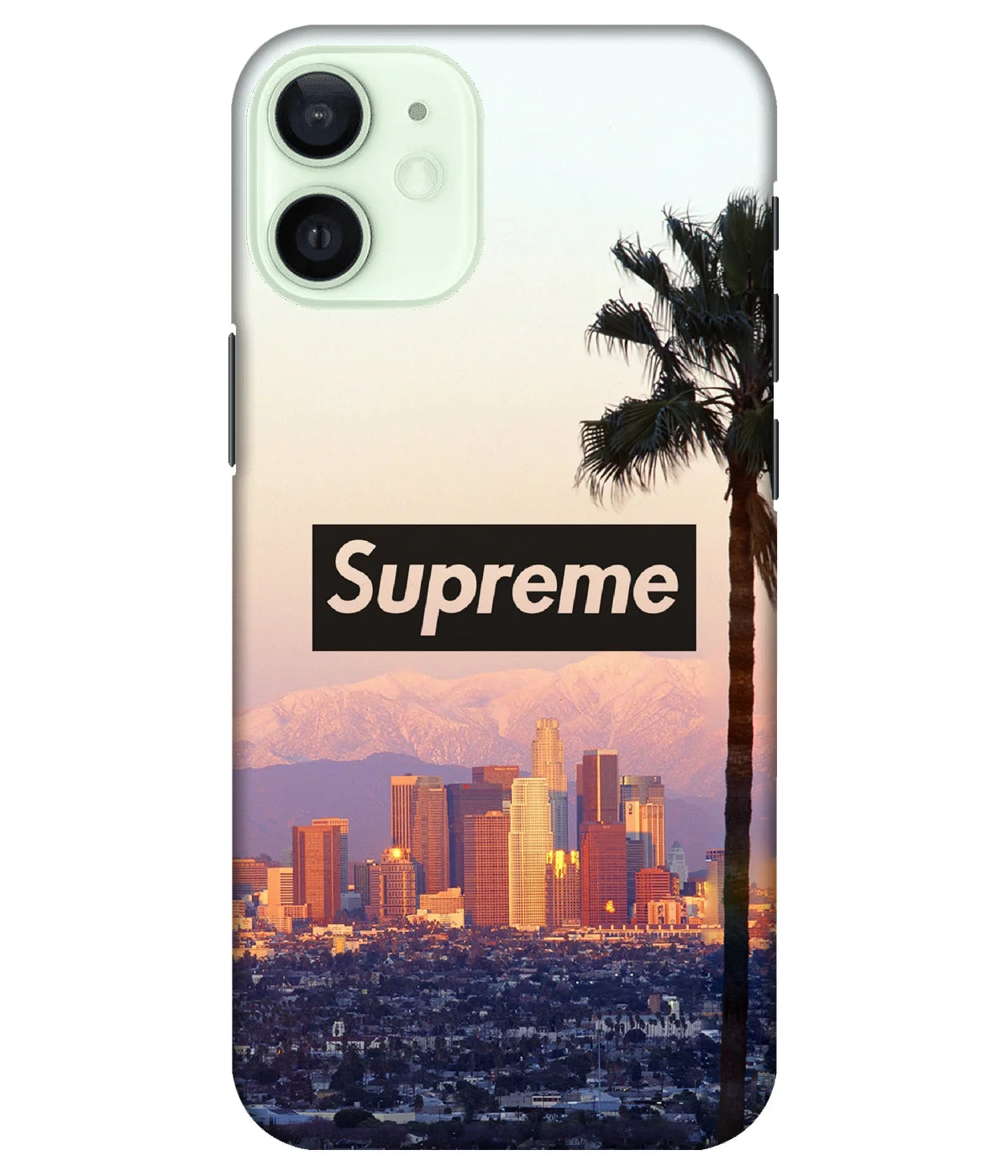 A product shot of a slim hard case with a colorful design.