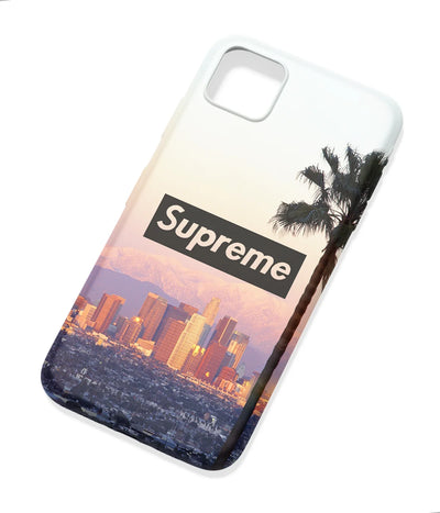 An angled view of a soft silicone case featuring a colorful design.