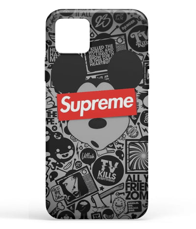 A front-on view of soft silicone phone case with a colorful design.