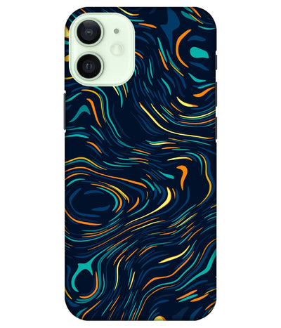 A product shot of a slim hard case with a colorful design.